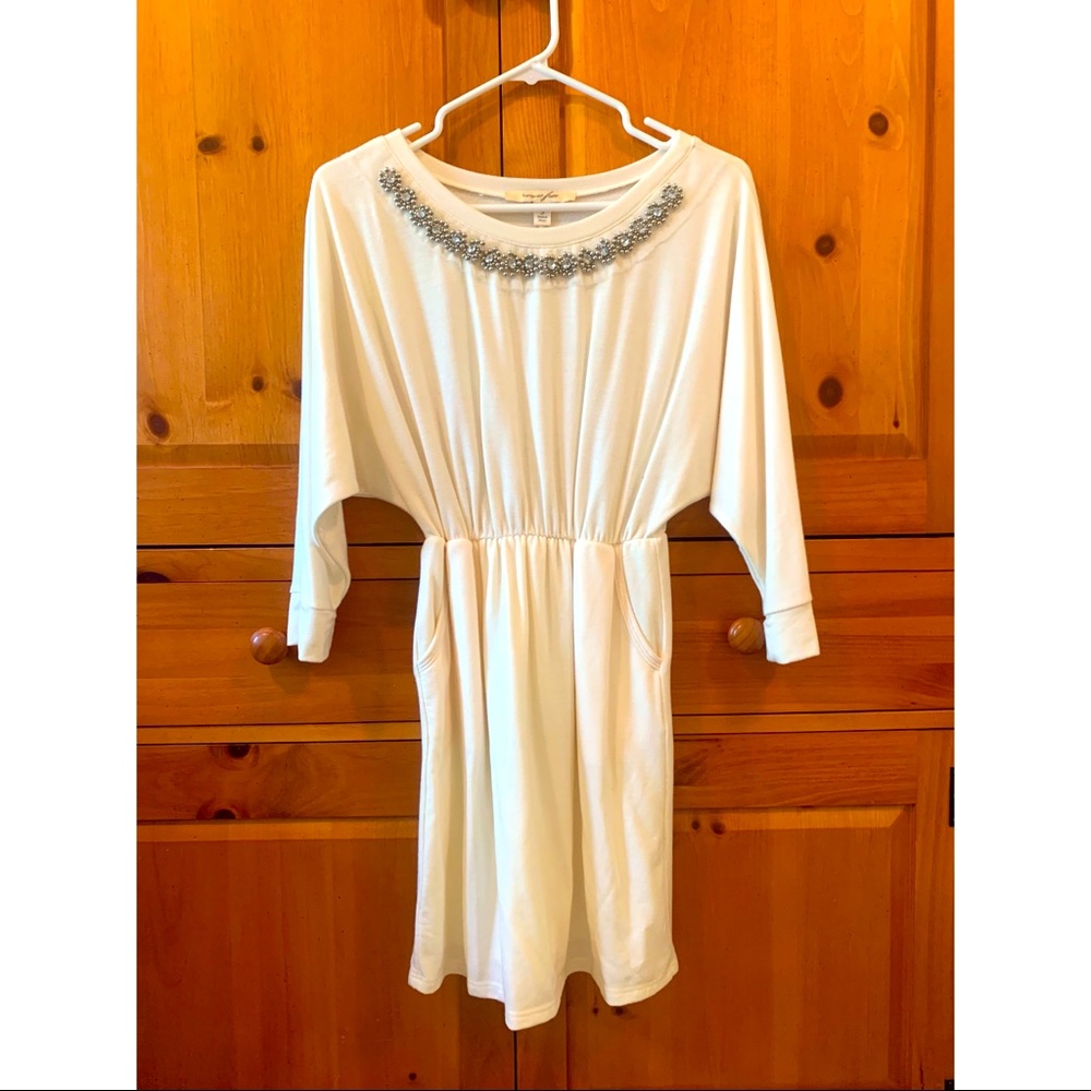 Embellished Long Sleeve Fitted Dress